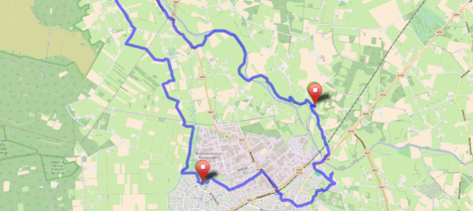 Fietsroute langs de Regge 20 KM